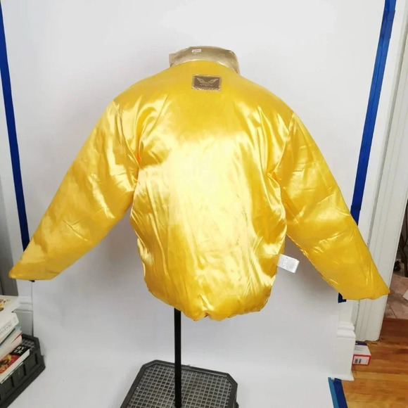 Robins Jeans Mens Gold Winter Jacket  Sz XXL Goose Down - Picture 6 of 12